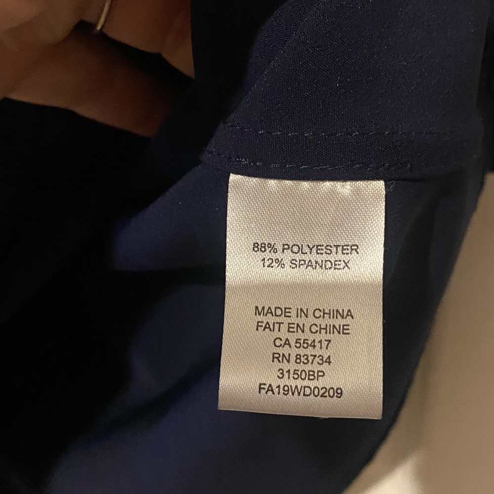 Women’s Boston Proper Beyond Travel long sleeve Navy Dress NWT size XS - Picture 7 of 9